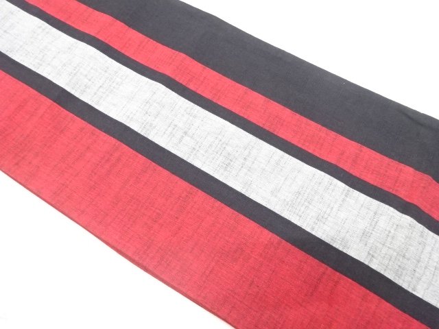 JAPANESE FUKURO OBI / UNUSED / TSUMUGI / WOVEN STRIPE(NON-TAILORED)